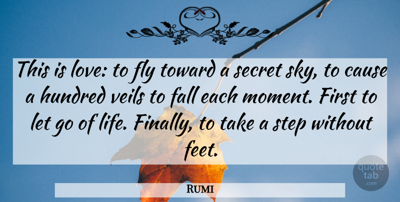 Rumi Quote About Love, Valentines Day, Letting Go: This Is Love To Fly...