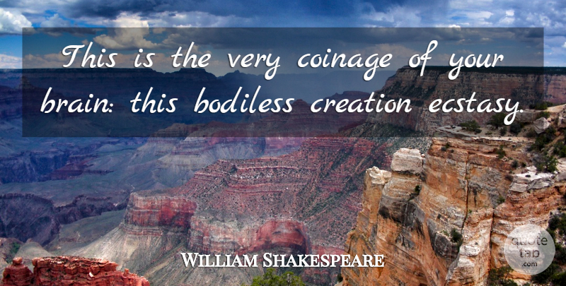 William Shakespeare Quote About Thinking, Brain, Creation: This Is The Very Coinage...