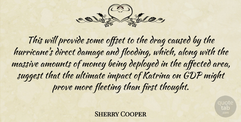 Sherry Cooper Quote About Affected, Along, Caused, Damage, Deployed: This Will Provide Some Offset...