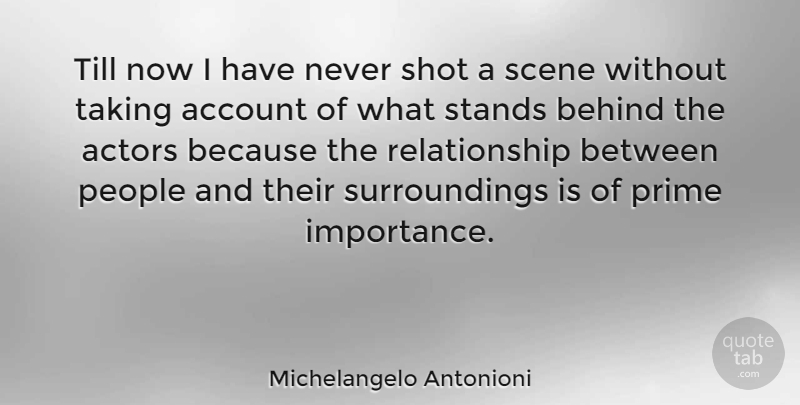 Michelangelo Antonioni Quote About People, Actors, Scene: Till Now I Have Never...