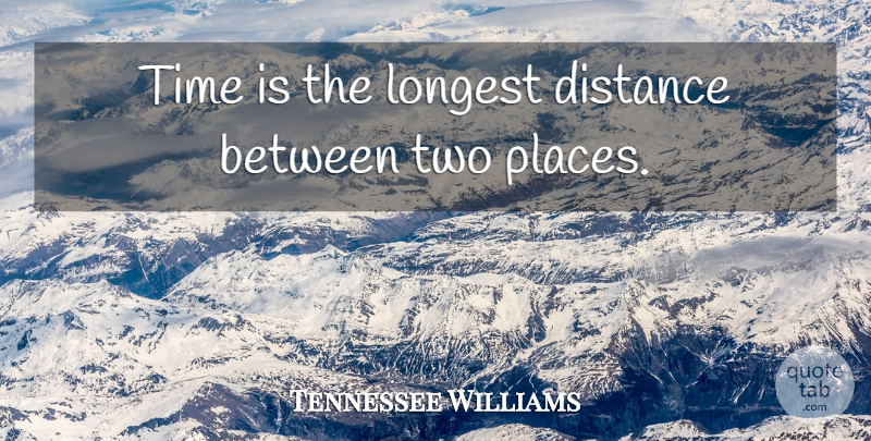 Tennessee Williams Quote About Longest, Time: Time Is The Longest Distance...