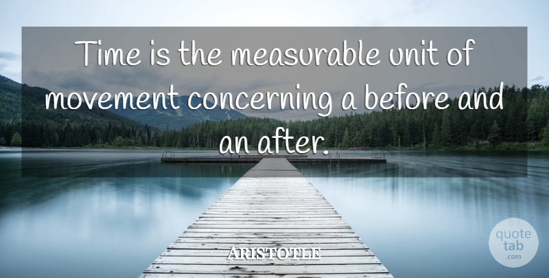 Aristotle Quote About Time Management, Movement, Management: Time Is The Measurable Unit...