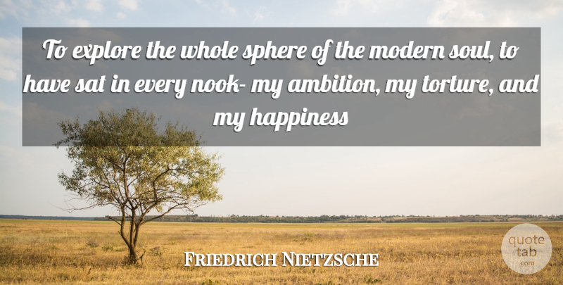 Friedrich Nietzsche Quote About Ambition, Soul, Spheres: To Explore The Whole Sphere...