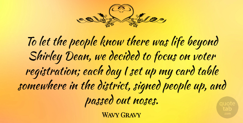 Wavy Gravy Quote About People, Focus, Cards: To Let The People Know...