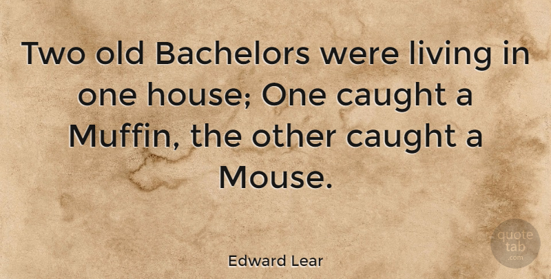 Edward Lear Quote About Caught: Two Old Bachelors Were Living...