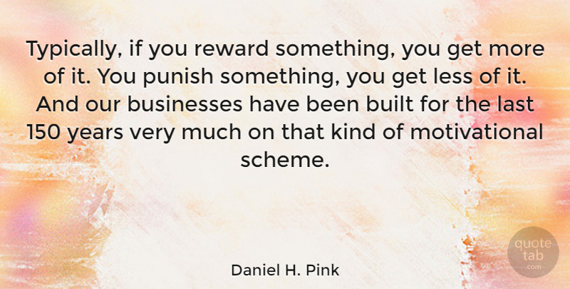 Daniel H. Pink Quote About Leadership, Years, Mind: Typically If You Reward Something...