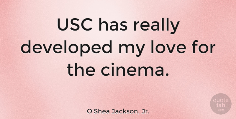 O'Shea Jackson, Jr. Quote About Love, Usc: Usc Has Really Developed My...