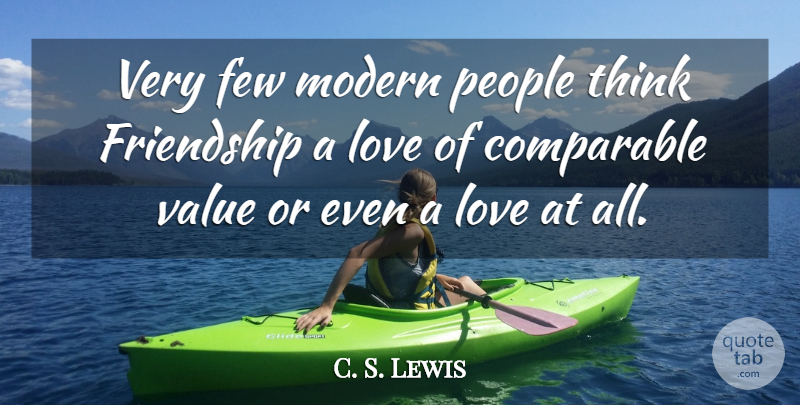 C. S. Lewis Quote About Thinking, People, Modern: Very Few Modern People Think...