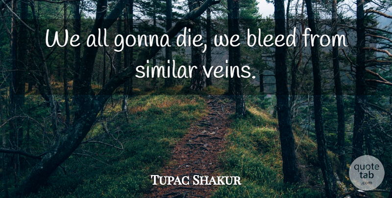 Tupac Shakur Quote About Veins, Dies: We All Gonna Die We...