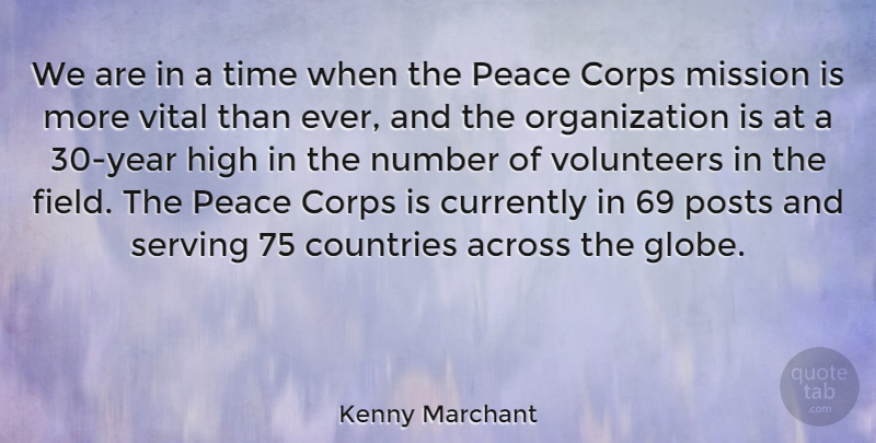 Kenny Marchant Quote About Country, Years, Organization: We Are In A Time...
