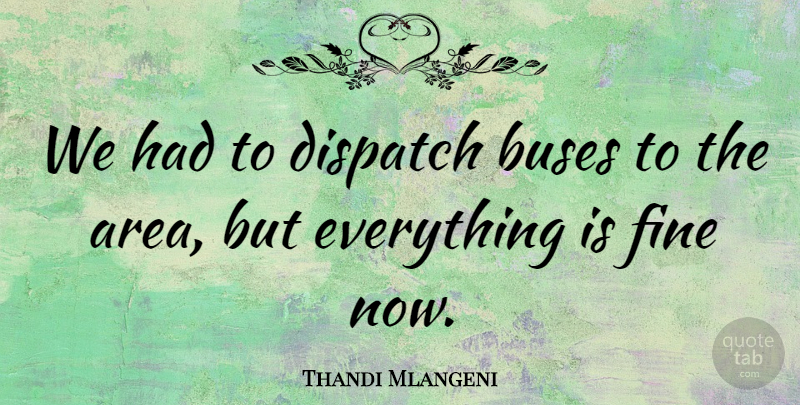 Thandi Mlangeni Quote About Buses, Fine: We Had To Dispatch Buses...