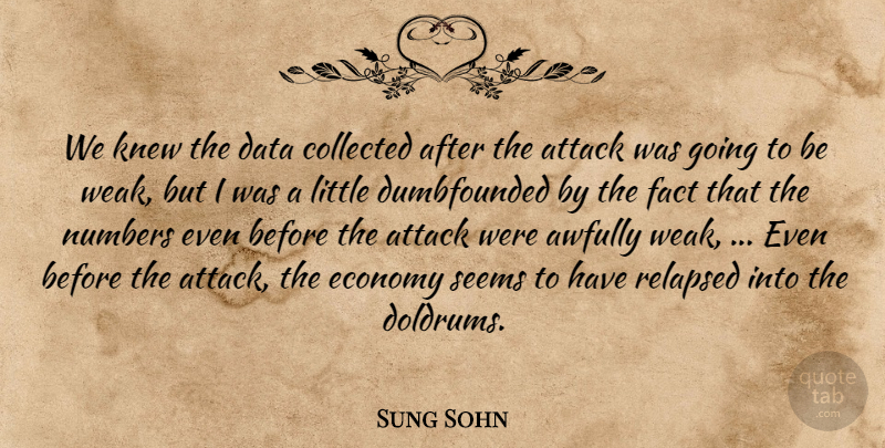 Sung Sohn Quote About Attack, Collected, Data, Economy, Fact: We Knew The Data Collected...