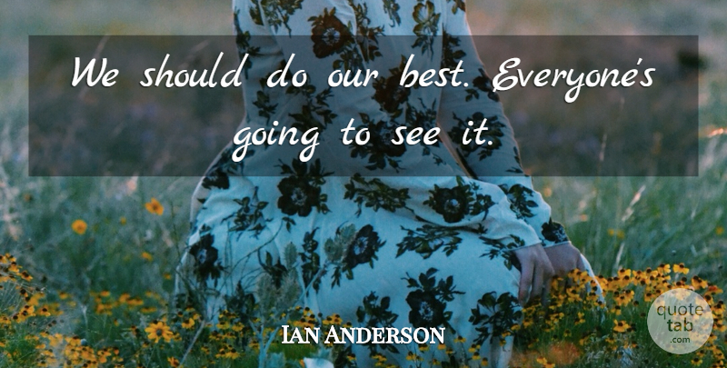 Ian Anderson Quote About undefined: We Should Do Our Best...