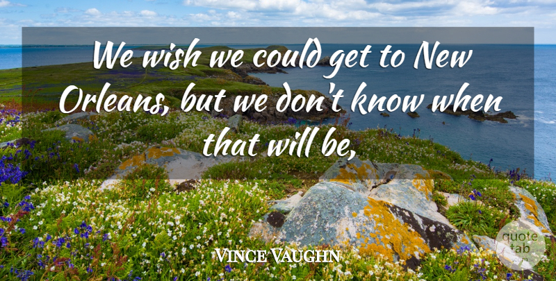 Vince Vaughn Quote About Wish: We Wish We Could Get...