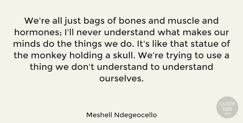 Meshell Ndegeocello Quote About Skulls, Mind, Trying: Were All Just Bags Of...