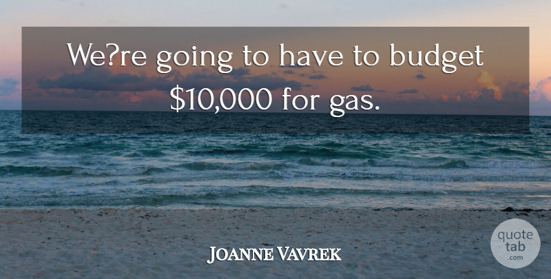Joanne Vavrek Quote About Budget: Were Going To Have To...