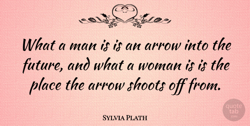 Sylvia Plath Quote About Future, Shoots: What A Man Is Is...