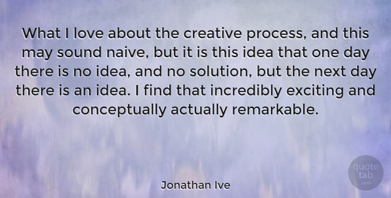 Jonathan Ive Quote About Ideas, Next Day, Creative: What I Love About The...