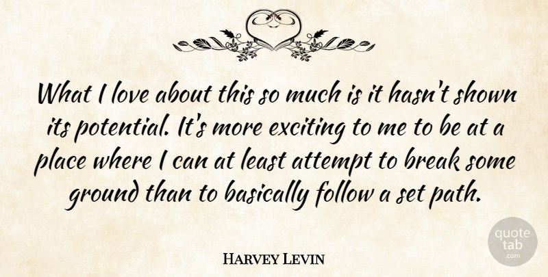 Harvey Levin Quote About Attempt, Basically, Break, Exciting, Follow: What I Love About This...