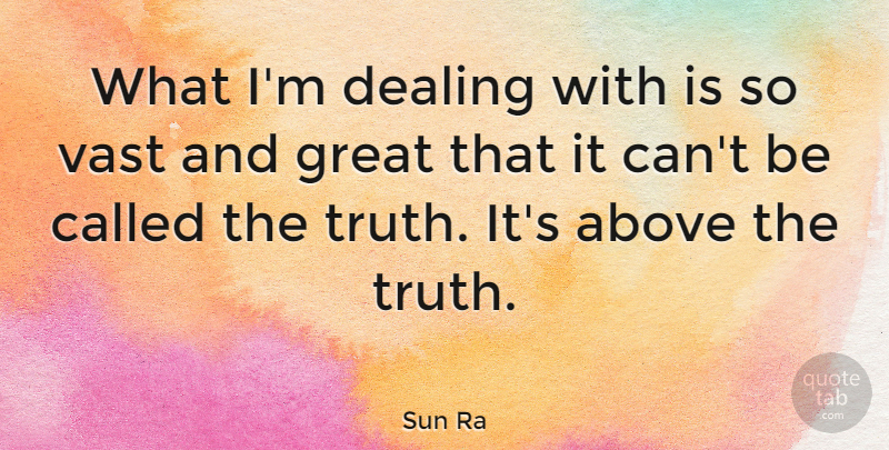 Sun Ra Quote About Music, Jazz, Jazz Music: What Im Dealing With Is...
