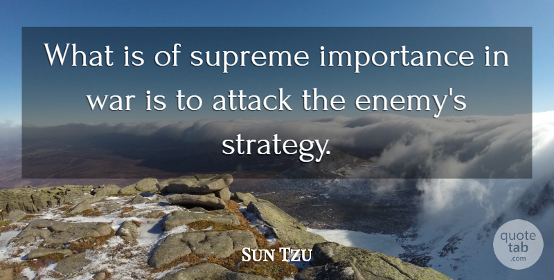 Sun Tzu Quote About Art, War, Enemy: What Is Of Supreme Importance...