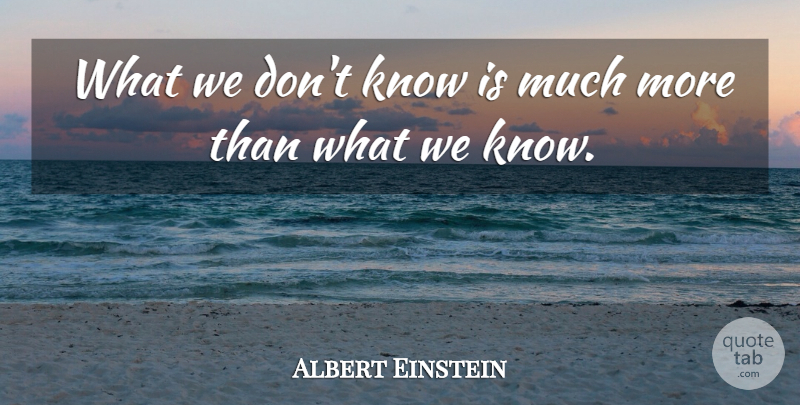 Albert Einstein Quote About Knows: What We Dont Know Is...