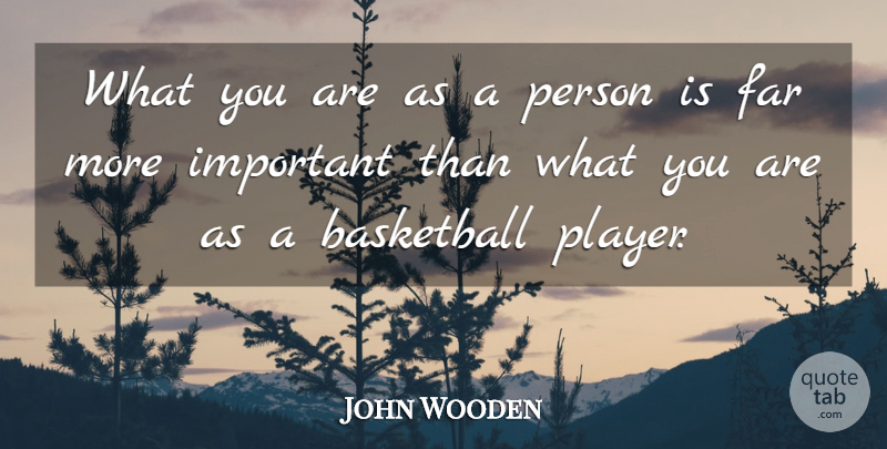 John Wooden Quote About Life, Basketball, Motivational Sports: What You Are As A...