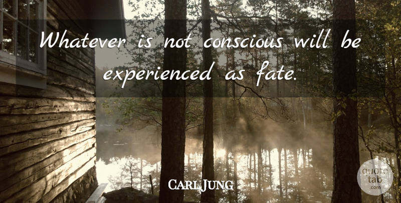 Carl Jung Quote About Fate, Conscious: Whatever Is Not Conscious Will...