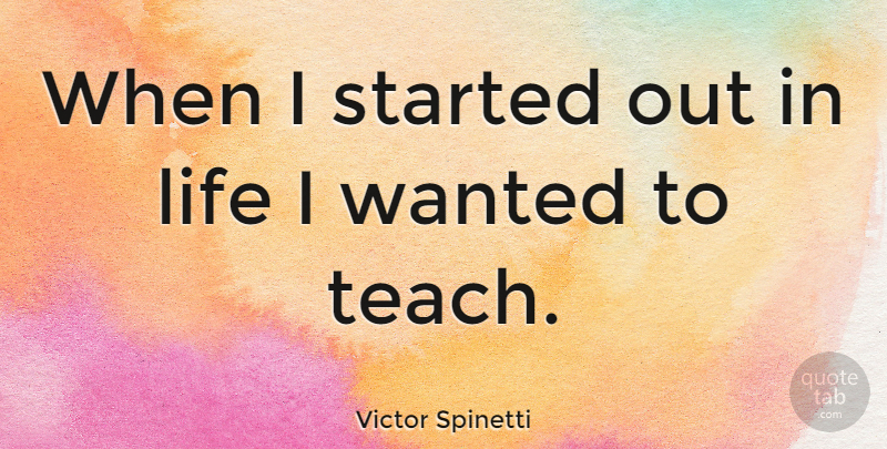 Victor Spinetti Quote About Life: When I Started Out In...