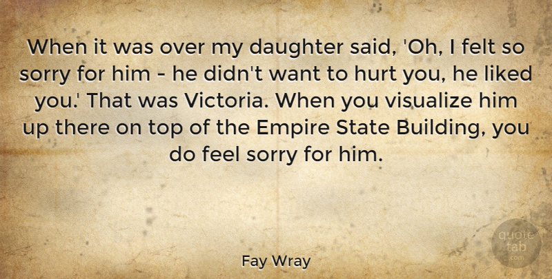 Fay Wray Quote About Daughter, Mother, Hurt: When It Was Over My...