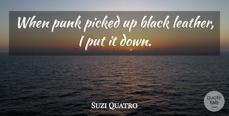 Suzi Quatro Quote About Picked: When Punk Picked Up Black...