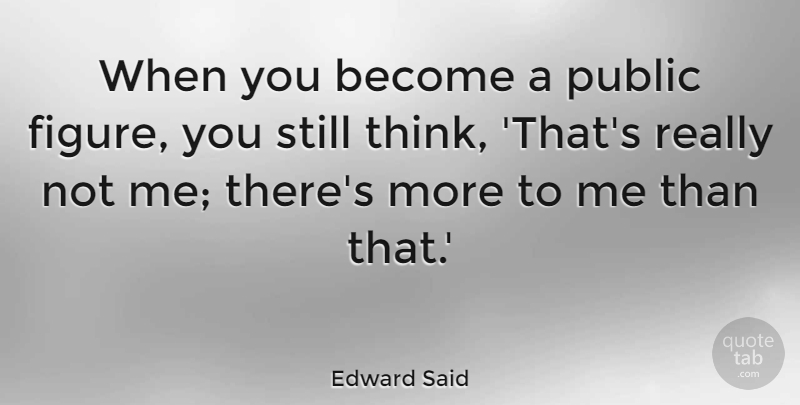 Edward Said Quote About undefined: When You Become A Public...