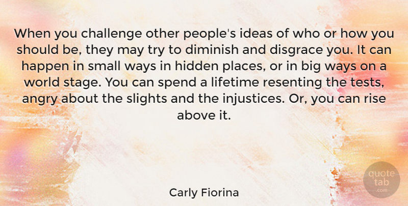 Carly Fiorina Quote About Ideas, People, Challenges: When You Challenge Other Peoples...