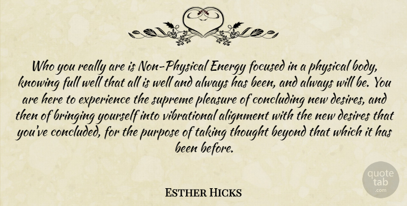 Esther Hicks Quote About Law Of Attraction, Knowing, Desire: Who You Really Are Is...