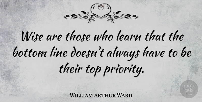 William Arthur Ward Quote About Graduation, Wise, Encouragement: Wise Are Those Who Learn...
