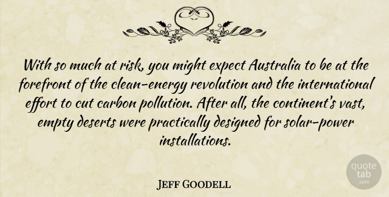 Jeff Goodell Quote About Australia, Carbon, Cut, Deserts, Designed: With So Much At Risk...