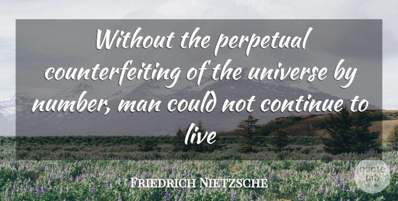 Friedrich Nietzsche Quote About Men, Numbers, Perpetual: Without The Perpetual Counterfeiting Of...