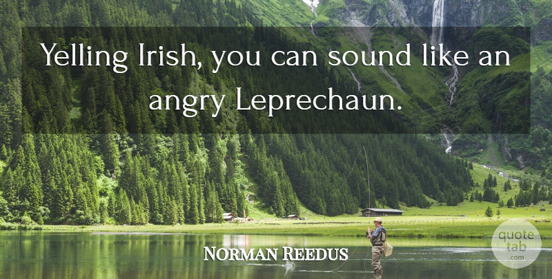 Norman Reedus Quote About Yelling, Sound, Leprechaun: Yelling Irish You Can Sound...