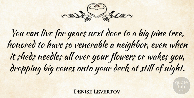 Denise Levertov Quote About Flower, Night, Doors: You Can Live For Years...