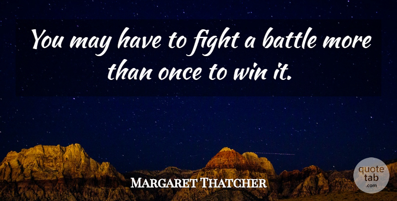 Margaret Thatcher Quote About Inspirational, Motivational, Success: You May Have To Fight...