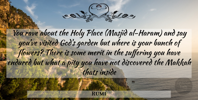 Rumi Quote About Wisdom, Flower, Islamic: You Rave About The Holy...