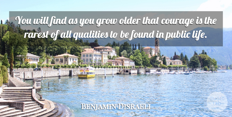 Benjamin Disraeli Quote About Courage, Intelligent, Political: You Will Find As You...