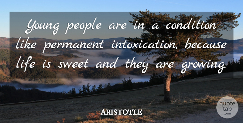 Aristotle Quote About Sweet, Teenage, People: Young People Are In A...