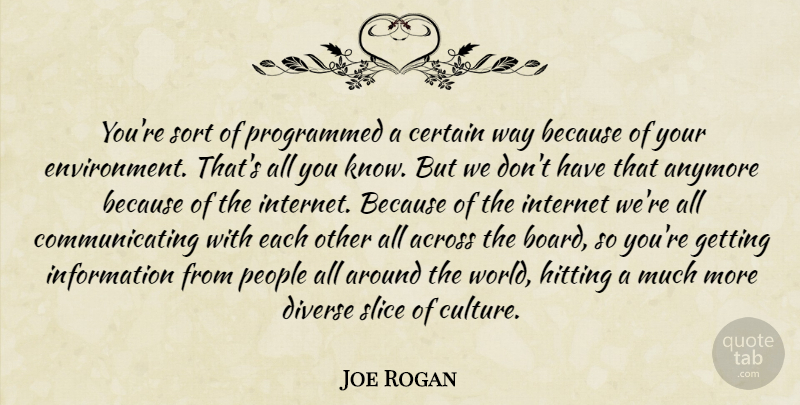 Joe Rogan Quote About People, Boards, Culture: Youre Sort Of Programmed A...