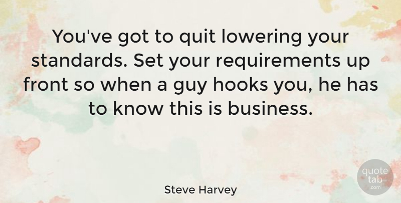 Steve Harvey Quote About Relationship, Success, Faith: Youve Got To Quit Lowering...