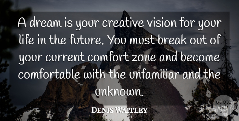 Denis Waitley Quote About Dream, Self Confidence, Creative: A Dream Is Your Creative...