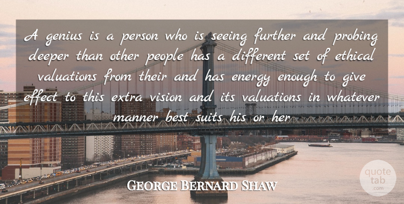 George Bernard Shaw Quote About Giving, People, Vision: A Genius Is A Person...