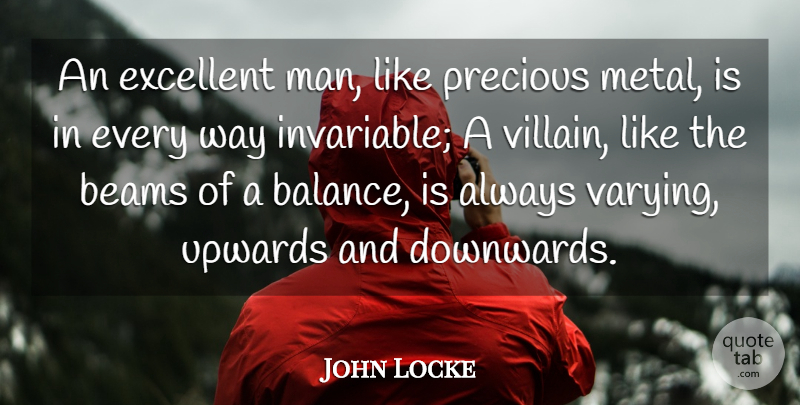 John Locke Quote About Integrity, Men, Balance: An Excellent Man Like Precious...