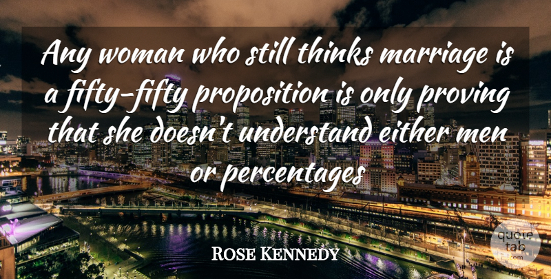 Florynce Kennedy Quote About Men, Thinking, Fifty: Any Woman Who Still Thinks...