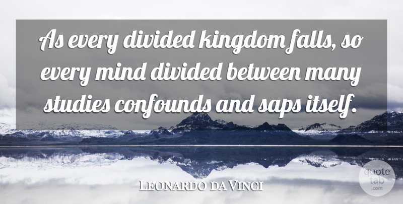 Leonardo da Vinci Quote About Fall, Artist, Simplicity: As Every Divided Kingdom Falls...